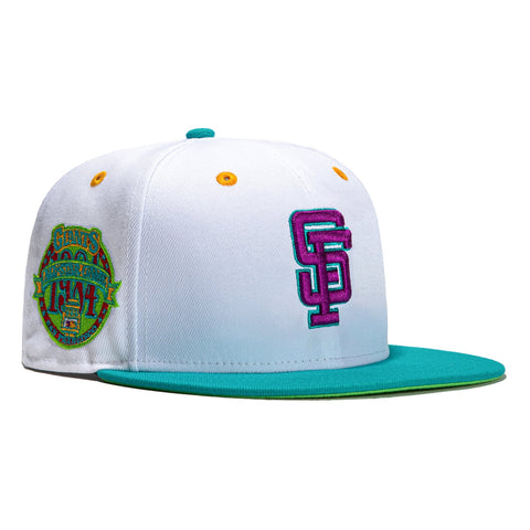 New Era 59Fifty Teal Lime San Francisco Giants 1984 All Star Game Patch Hat - White, Teal