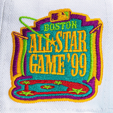 New Era 59Fifty Teal Lime Boston Red Sox 1999 All Star Game Patch Hat - White, Teal