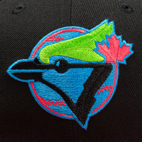 New Era 59Fifty Hat Wheels Toronto Blue Jays Back to Back Champions Patch Hat - Black, Infrared