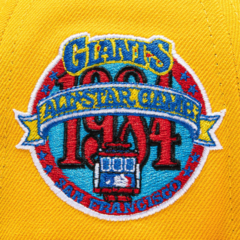 New Era 59Fifty Hat Wheels San Francisco Giants 1984 All Star Game Patch Hat - Gold