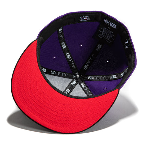 New Era 59Fifty T-Dot Colorado Rockies 2021 All Star Game Patch BP Hat - Purple, Black, Red