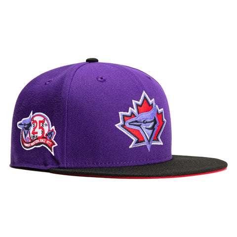 New Era 59Fifty T-Dot Toronto Blue Jays 25th Anniversary Patch Hat - Purple, Black, Red