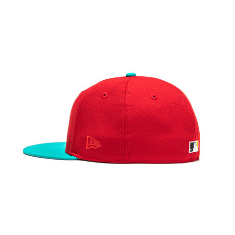 New Era 59Fifty Captain Planet 2.0 San Francisco Giants 2007 All Star Game Patch Hat - Red, Teal