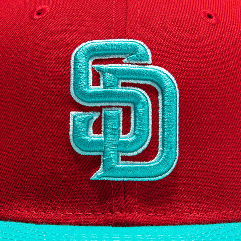New Era 59Fifty Captain Planet 2.0 San Diego Padres 50th Anniversary Patch Hat - Red, Teal
