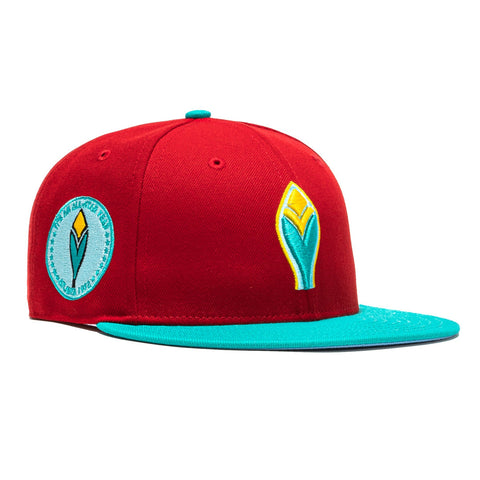 New Era 59Fifty Captain Planet 2.0 Atlanta Braves 1972 All Star Game Patch Hat - Red, Teal