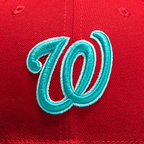 New Era 59Fifty Captain Planet 2.0 Washington Nationals RFK Stadium Patch Hat - Red, Teal