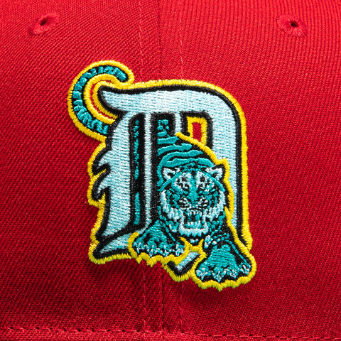 New Era 59Fifty Captain Planet 2.0 Detroit Tigers 2005 All Star Game Patch Alternate Hat - Red, Teal