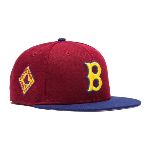 New Era 59Fifty Sangria Boston Red Sox 1946 All Star Game Patch Hat - Cardinal, Royal