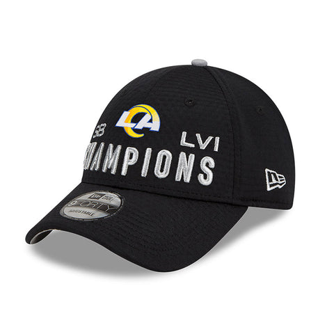 New Era 9Forty Los Angeles Rams 2022 Super Bowl Champions Locker Room Snapback Hat - Black