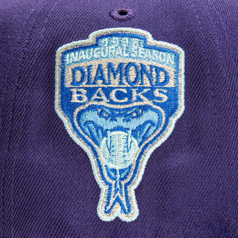 New Era 59Fifty Arizona Diamondbacks Inaugural Patch Icy UV A Hat - Purple, Light Blue