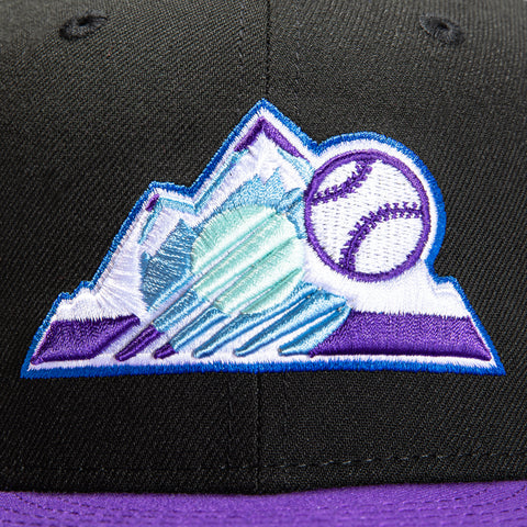 New Era 59Fifty Colorado Rockies 2021 All Star Game Patch Icy UV BP Hat - Black, Purple, Light Blue