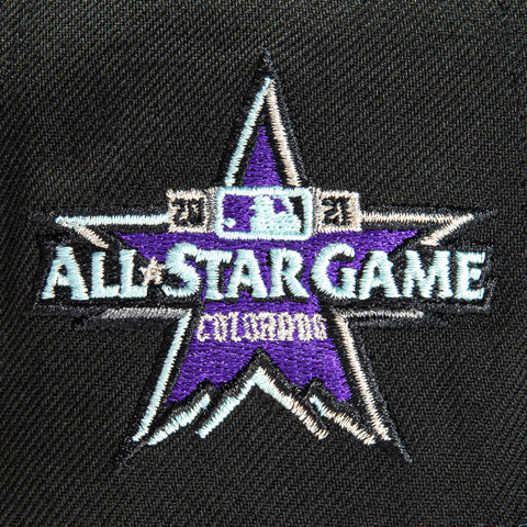New Era 59Fifty Colorado Rockies 2021 All Star Game Patch Icy UV BP Hat - Black, Purple, Light Blue