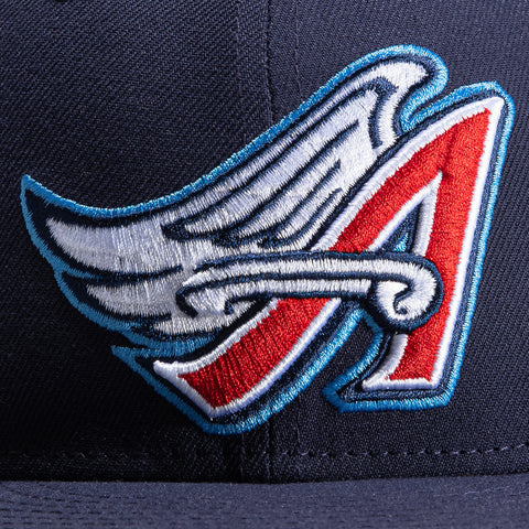 New Era 59Fifty Los Angeles Angels 50th Anniversary Patch Icy UV Hat - Light Navy, Light Blue