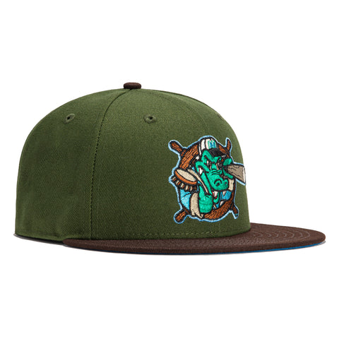 New Era 59Fifty Parks Wicked Big Pahk Norwich Navigators Hat - Olive, Brown