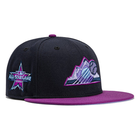 New Era 59Fifty Grape Jelly Colorado Rockies 2021 All Star Game Patch BP Hat- Navy, Purple