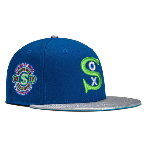 New Era 59Fifty Juice Box Chicago White Sox 1917 World Series Patch Hat - Royal, Metallic Silver
