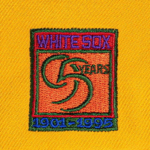 New Era 59Fifty Crayon Chicago White Sox 95th Anniversary Patch 1987 Hat - Gold, Green