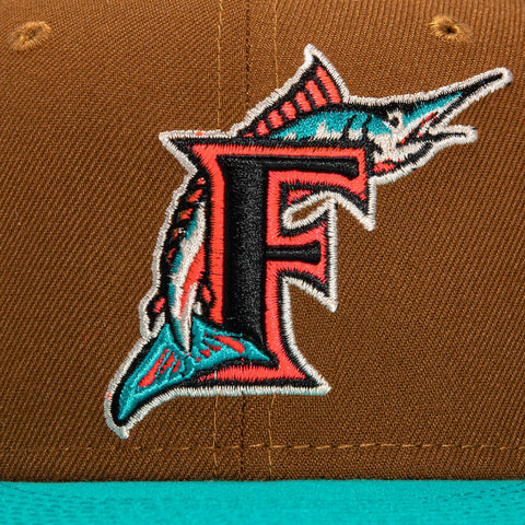 New Era 59Fifty Miami Marlins 25th Anniversary Patch Hat - Brown, Teal, Peach