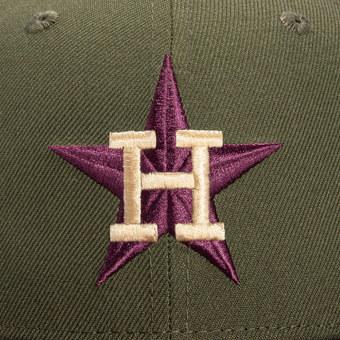 New Era 59Fifty Houston Astros 1968 All Star Game Patch Hat - Olive, Maroon