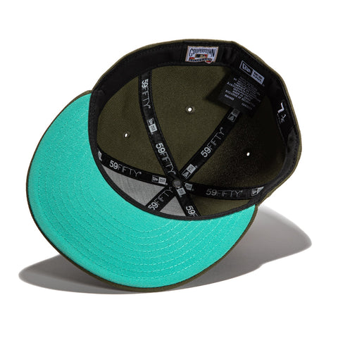 New Era 59Fifty Miami Marlins 10th Anniversary Patch Alternate Mint UV Hat - Olive