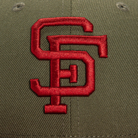 New Era 59Fifty San Francisco Giants 25th Anniversary Patch Hat - Olive, Brick