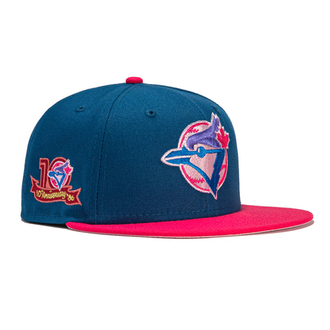 New Era 59FIFTY Toronto Blue Jays 10th Anniversary Patch Hat - Indigo, Pink indigo/pink / 7 1/8