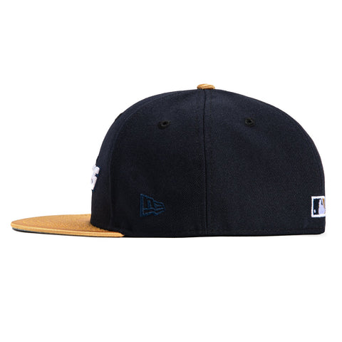New Era 59Fifty Houston Astros Astrodome Patch Jersey Hat- Navy, Metallic Gold