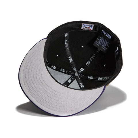 New Era 59Fifty Arizona Diamondbacks 2001 World Series Patch Jersey Hat- Black, Purple