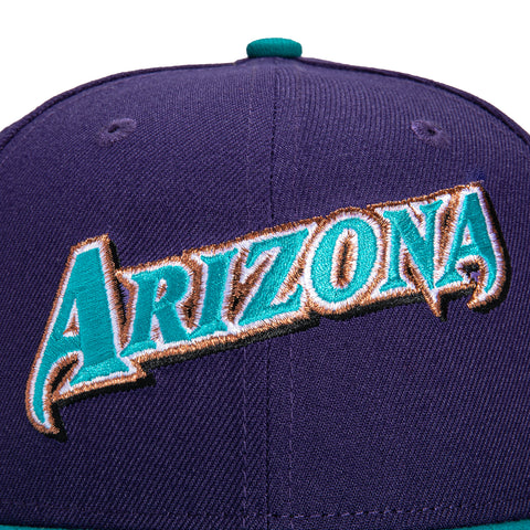 New Era 59Fifty Arizona Diamondbacks Inaugural Patch Jersey Hat- Purple, Teal
