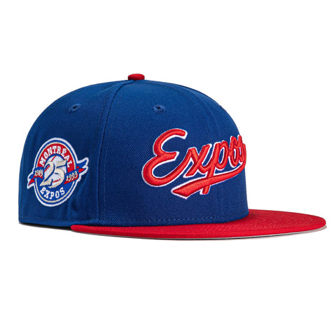 New Era 59FIFTY Montreal Expos 25th Anniversary Patch Jersey Hat- Royal, Red Royal/Red / 7 3/4