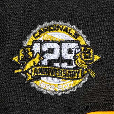 New Era 59Fifty St Louis Cardinals 125th Anniversary Patch Hat - Black, Gold