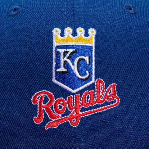 New Era 59Fifty Kansas City Royals 50th Anniversary Patch Logo Hat - Royal, Red