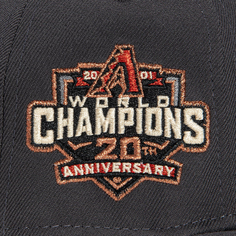 New Era 59Fifty Snake Print Arizona Diamondbacks 20th Anniversary Champions Patch D Hat - Graphite, Black