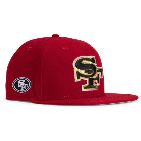 New Era 9Fifty San Francisco 49ers Logo Patch Snapback Hat - Red