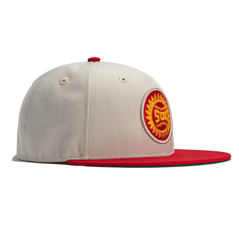New Era 59Fifty Fresno Sun Sox Hat - Stone, Red