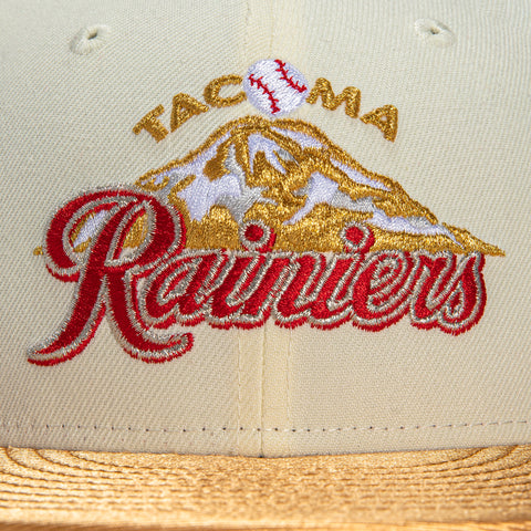 New Era 59Fifty Tacoma Rainiers 1995 Hat - White, Metallic Gold, Red