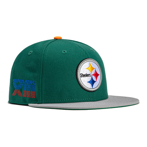 New Era 59Fifty Electrolyte Pittsburgh Steelers XIII Super Bowl Patch Hat - Green, Gray