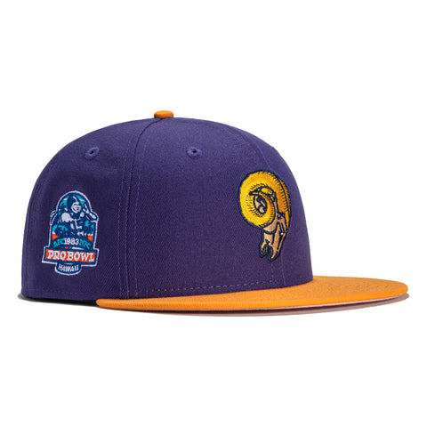 New Era 59Fifty Aloha Pack Los Angeles Rams 1983 Pro Bowl Patch Hat - Purple, Orange