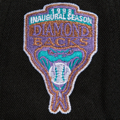 New Era 59Fifty Arizona Diamondbacks Inaugural Patch Word Hat - Black, Teal