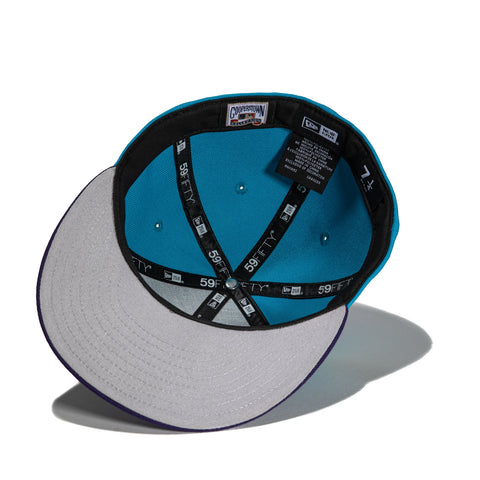 New Era 59Fifty Tampa Bay Rays 20th Anniversary Patch Hat - Neon Blue, Purple