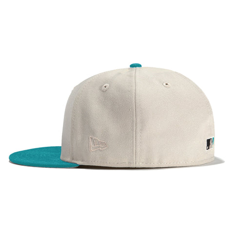 New Era 59Fifty Stone Dome Seattle Mariners 25th Anniversary Patch Hat- Stone, Teal