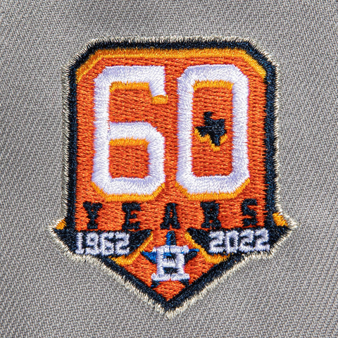 New Era 59Fifty Grey OTC Houston Astros 60th Anniversary Patch Hat - Grey