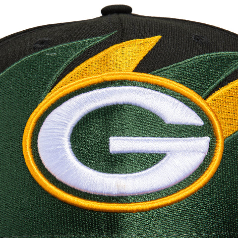 New Era 59Fifty Sharktooth Green Bay Packers 1997 Super Bowl Patch Hat - Black