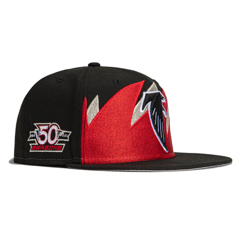 New Era 59Fifty Sharktooth Atlanta Falcons 50th Anniversary Patch Hat - Black