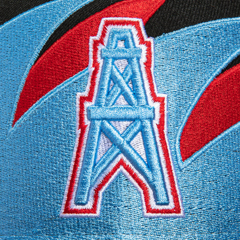 New Era 59Fifty Sharktooth Houston Oilers 1990 Pro Bowl Patch Hat - Black