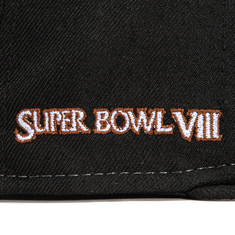 New Era 59Fifty Sharktooth Miami Dolphins 1974 Super Bowl Patch Hat - Black