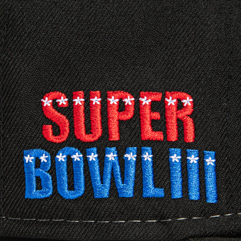 New Era 59Fifty Sharktooth New York Jets 1969 Super Bowl Patch Hat - Black