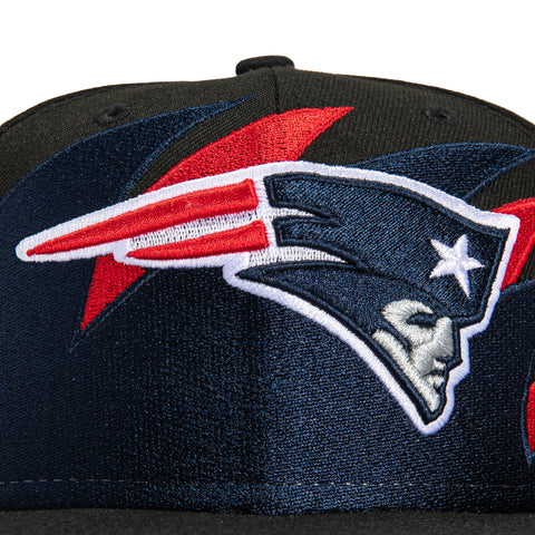 New Era 59Fifty Sharktooth New England Patriots 2002 Super Bowl Patch Hat - Black