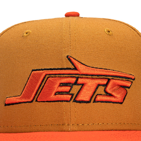 New Era 59Fifty Turkey Bowl New York Jets 1969 Super Bowl Patch Hat - Khaki, Orange