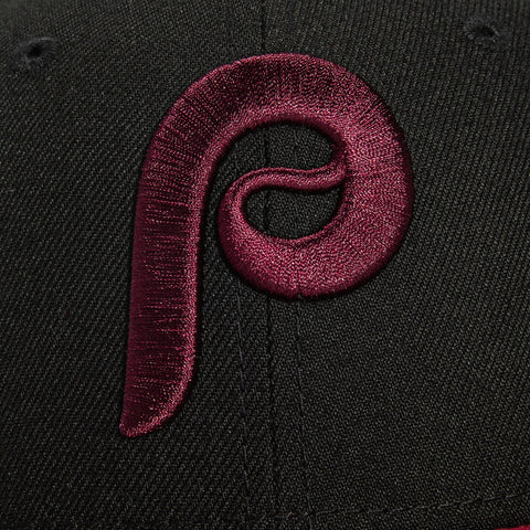 New Era 59Fifty Black Soutache Philadelphia Phillies Hat - Black, Cardinal